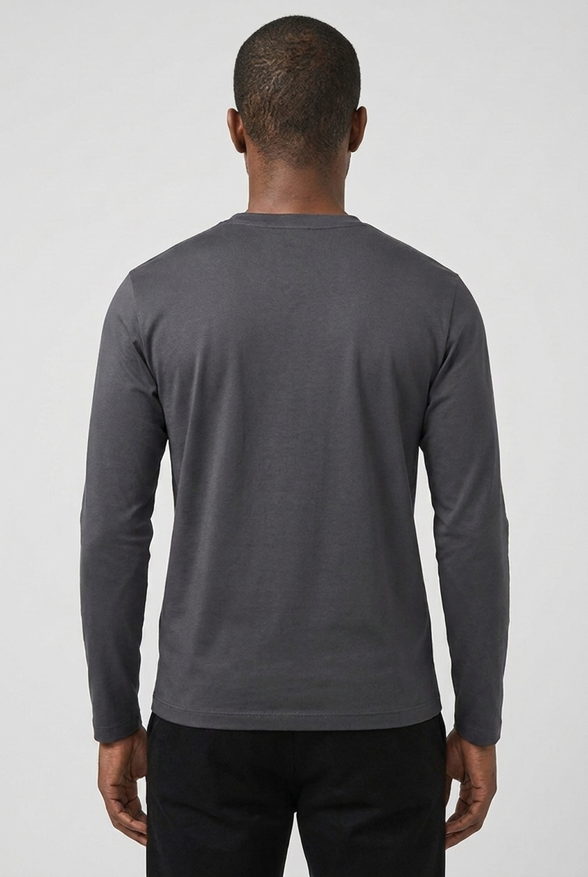 Shiny Longsleeve Dark Grey MONVALERE, vue de dos