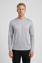Shiny Longsleeve Light Grey MONVALERE, vue de face