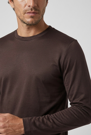 Shiny Longsleeve Espresso MONVALERE, detail