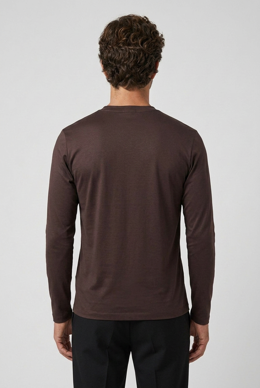 Shiny Longsleeve Espresso MONVALERE, vue de dos