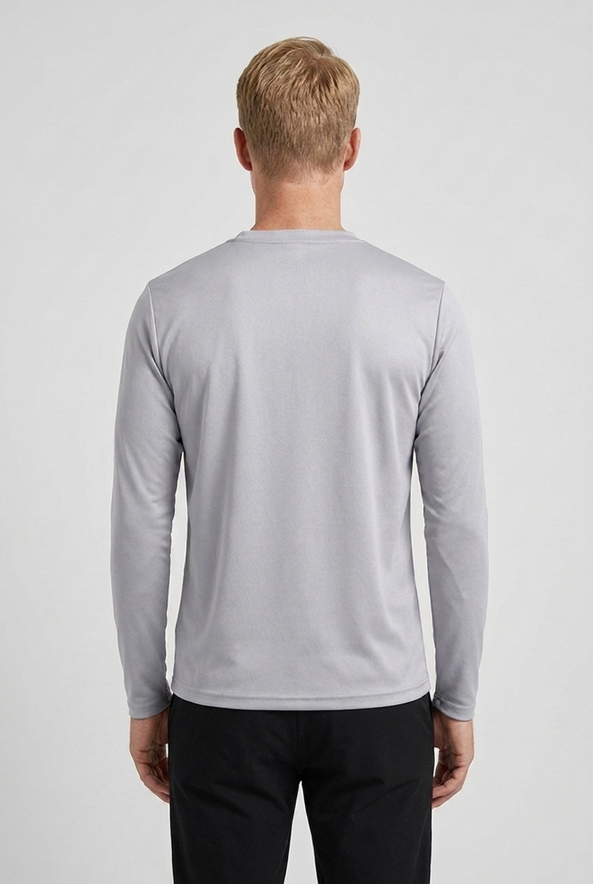 Shiny Longsleeve Light Grey MONVALERE, vue de dos