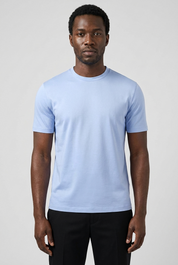 Shiny T-Shirt Baby Blue MONVALERE, vue de face