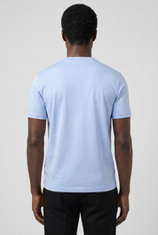 Shiny T-Shirt Baby Blue MONVALERE, vue de dos
