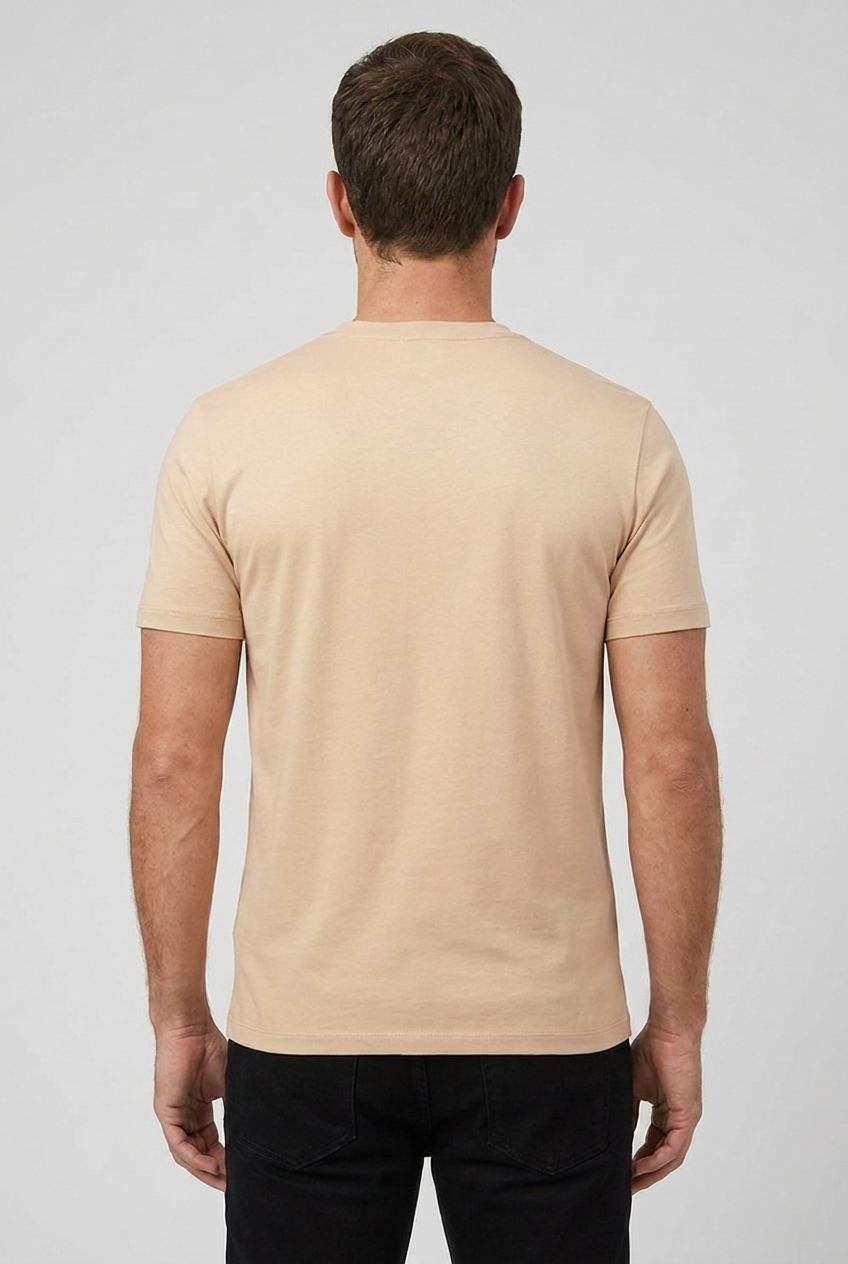 Shiny T-Shirt Beige MONVALERE, vue de dos