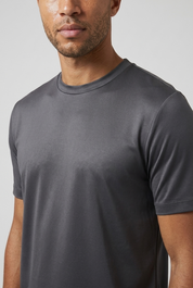 Shiny T-Shirt Dark Grey MONVALERE, detail
