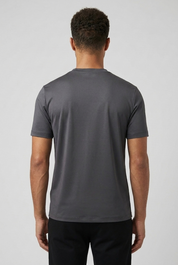 Shiny T-Shirt Dark Grey MONVALERE, vue de dos