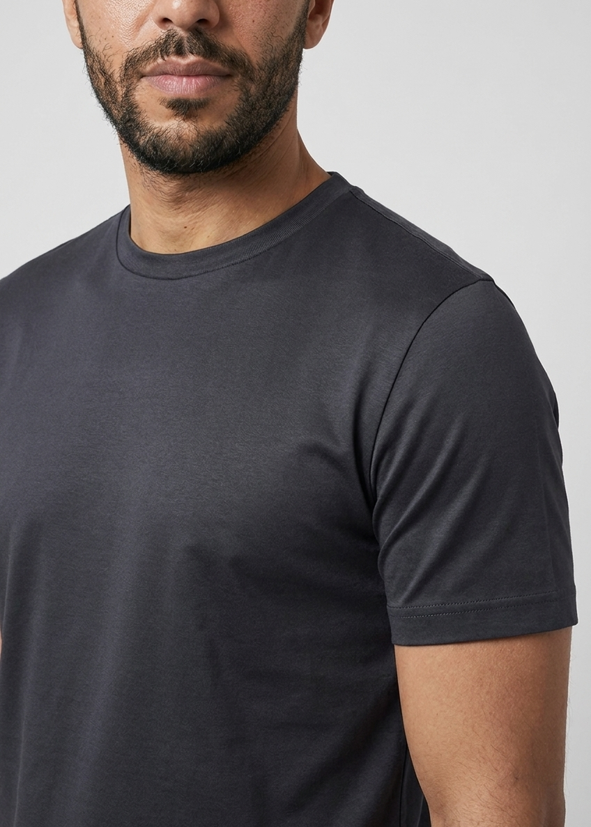 Shiny T-Shirt Dark Blue MONVALERE, detail