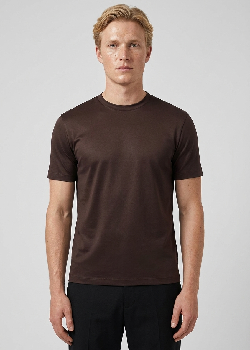 Shiny T-Shirt Espresso MONVALERE, vue de face