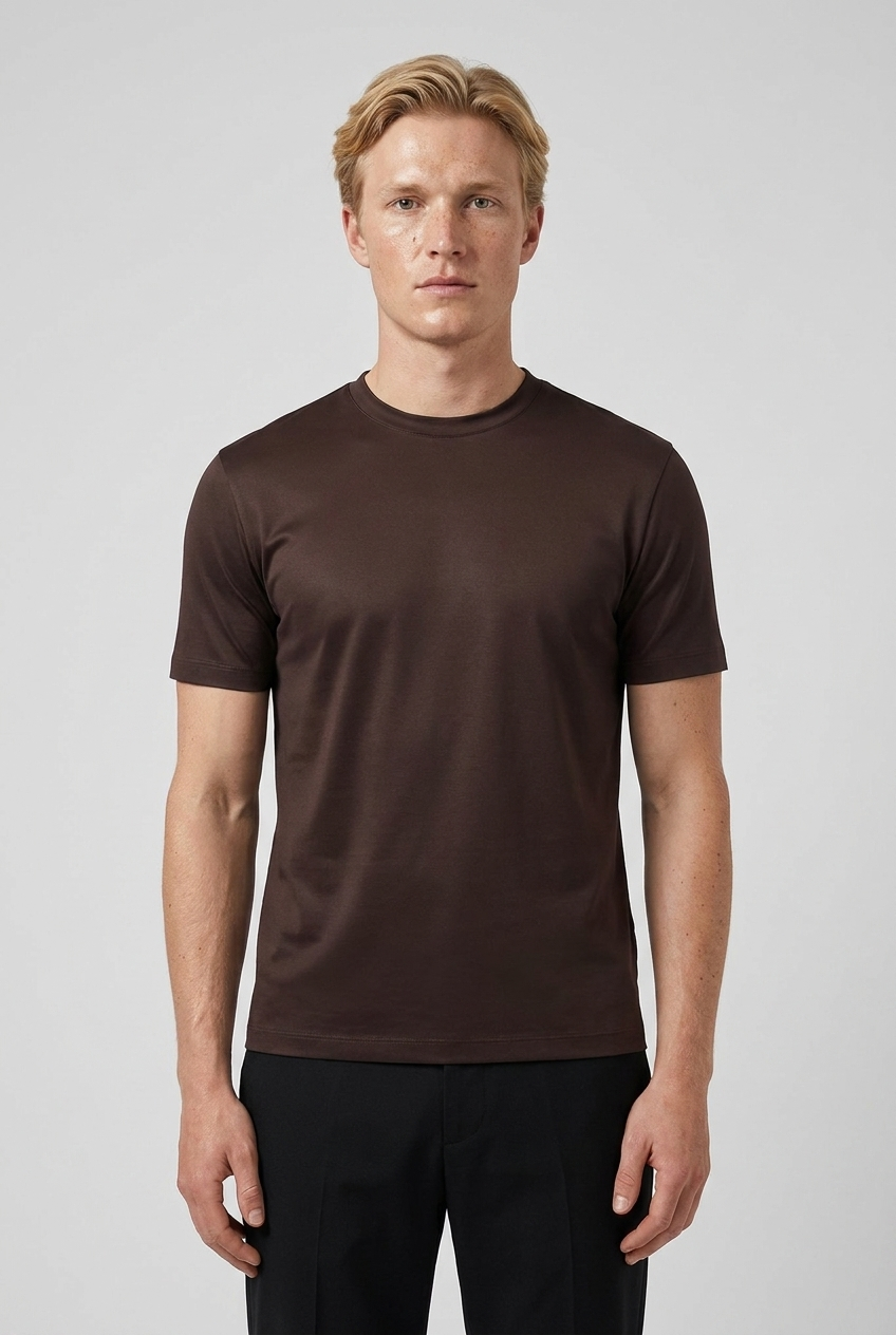 Shiny T-Shirt Espresso MONVALERE, vue de face