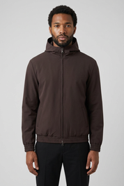 Hooded Jacket Espresso MONVALERE, vue de face