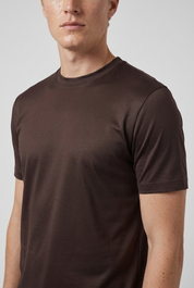 Shiny T-Shirt Espresso MONVALERE, detail