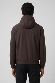 Hooded Jacket Espresso MONVALERE, vue de dos