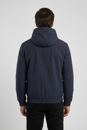 Hooded Jacket Navy Blue MONVALERE, vue de dos
