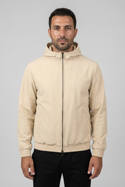 Hooded Jacket Sand MONVALERE, vue de face