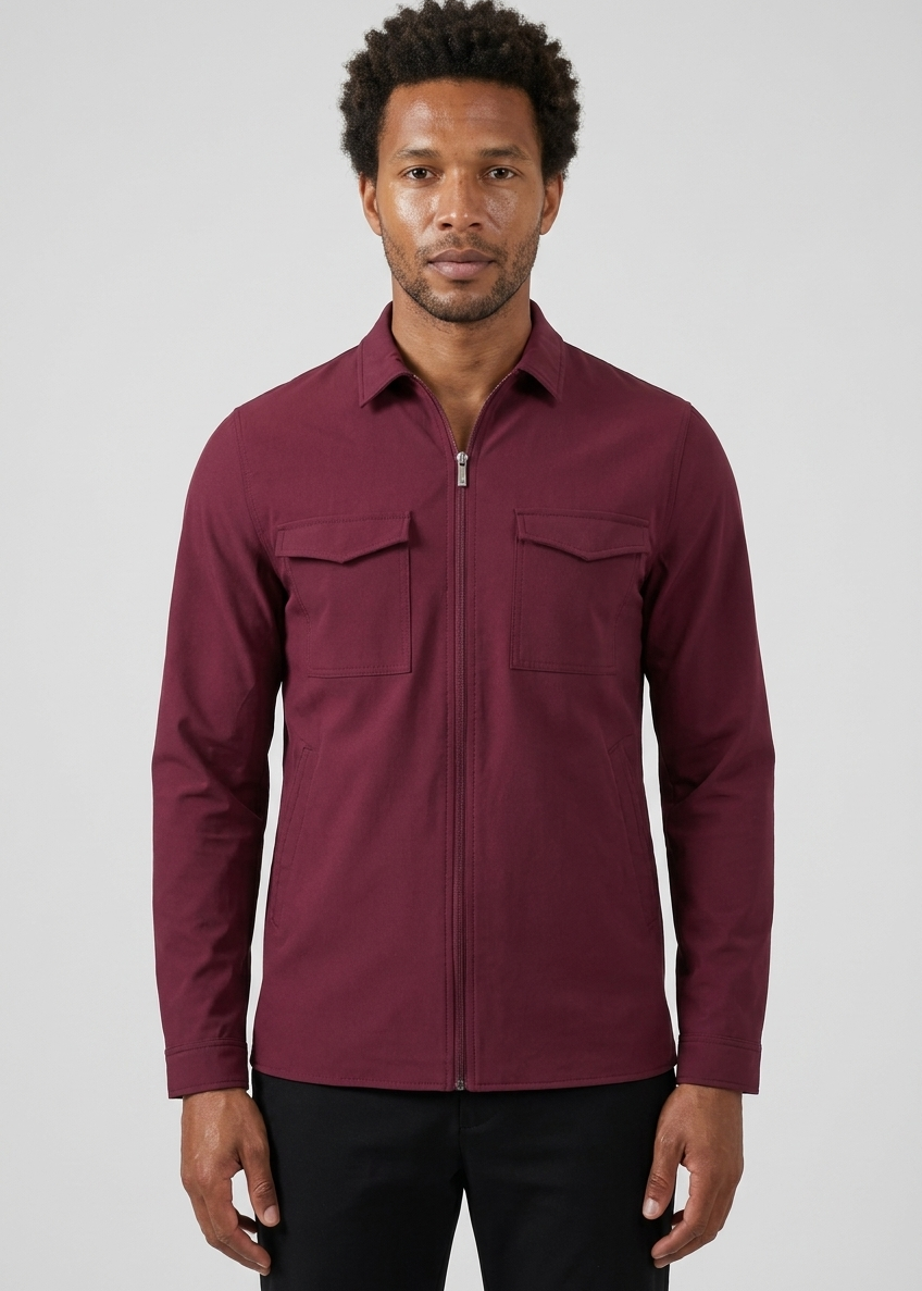 Pocket Jacket Burgundy MONVALERE, vue de face