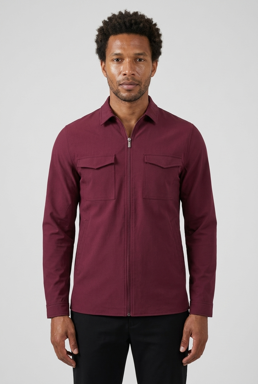 Pocket Jacket Burgundy MONVALERE, vue de face