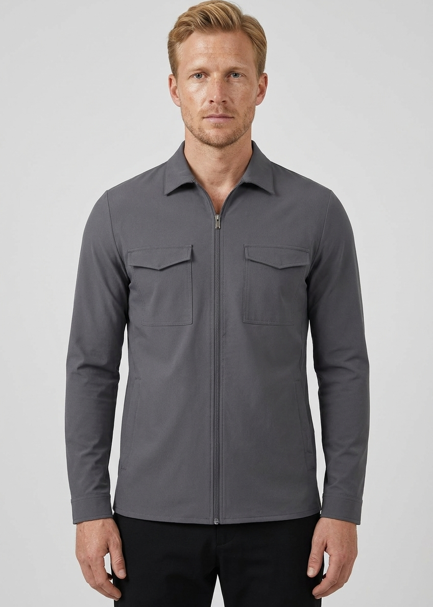 Pocket Jacket Dark Grey MONVALERE, vue de face