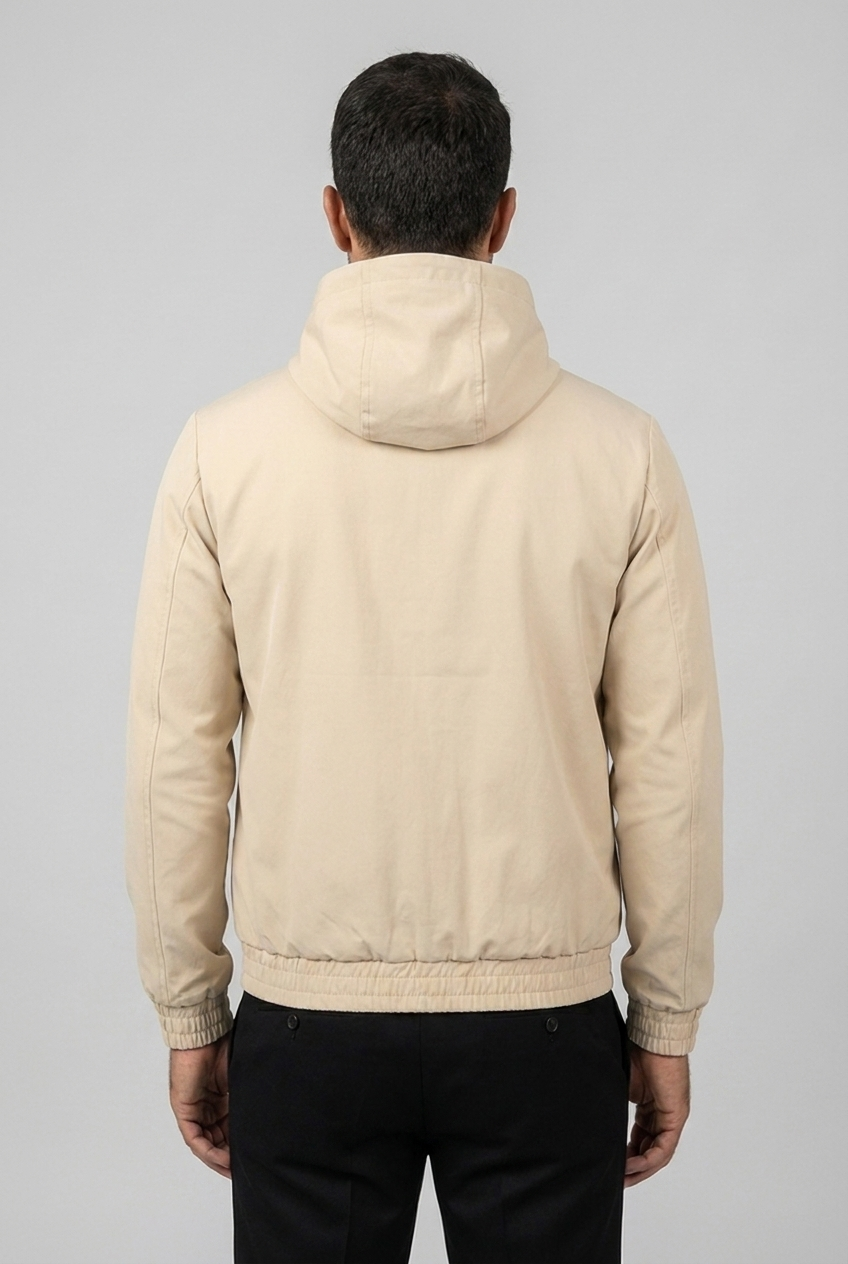Hooded Jacket Sand MONVALERE, vue de dos