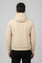 Hooded Jacket Sand MONVALERE, vue de dos